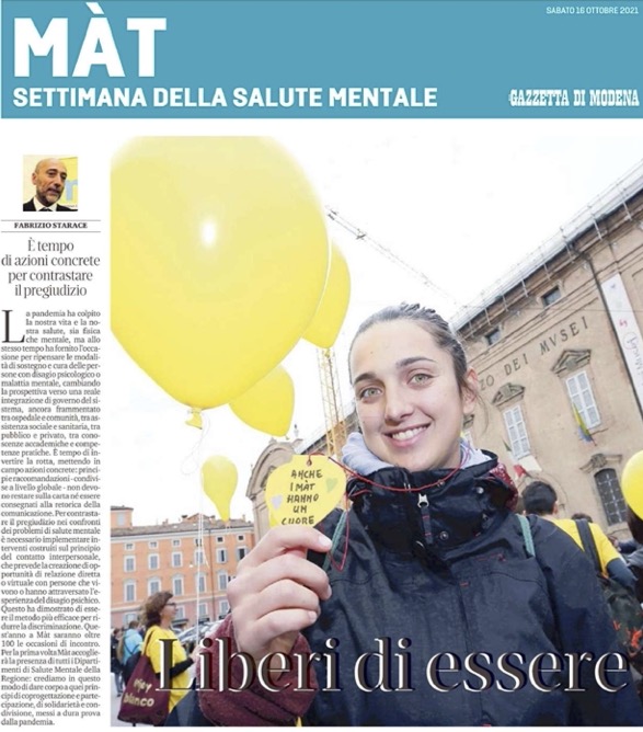 Speciale MAT Settimana salute mentale – Gazzetta di Modena